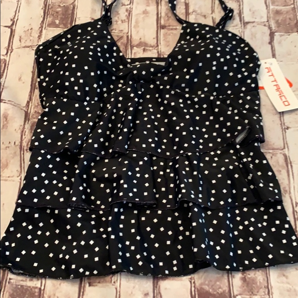 New Black swimsuit tankini top size medium…